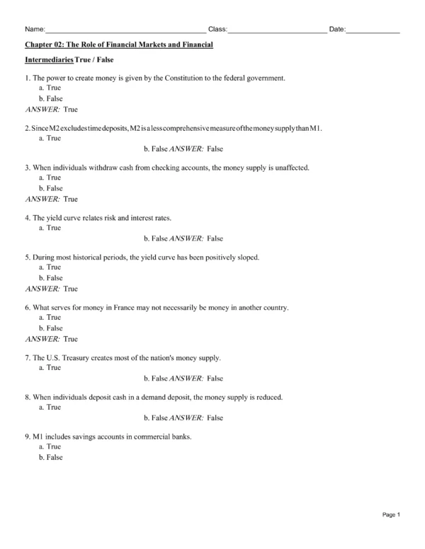 Basic Finance Herbert Mayo Test Bank