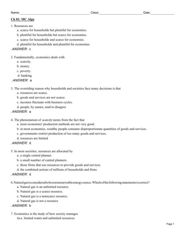 Brief Principles of Macroeconomics Test Bank