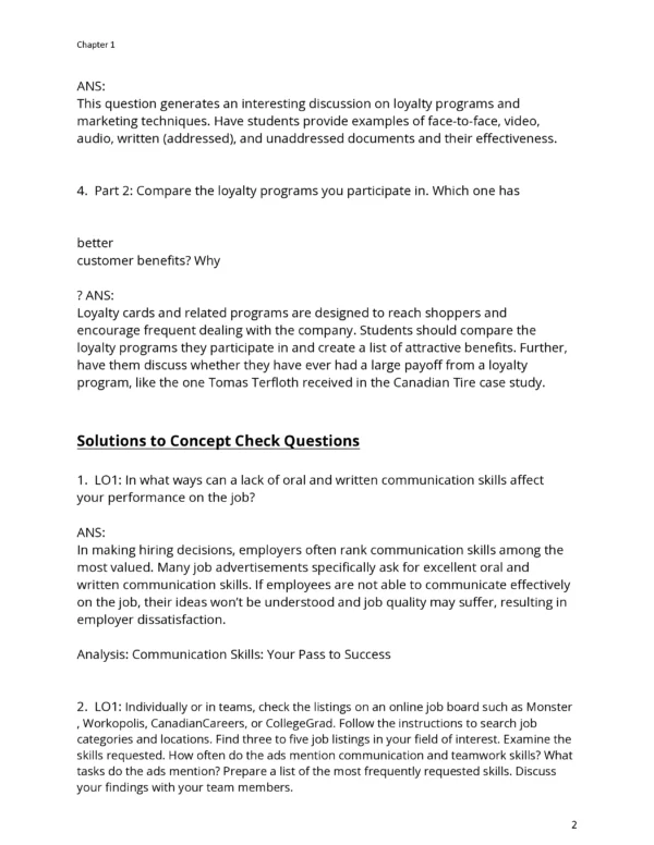 Business Communication Process and Product SOLUTION MANUAL