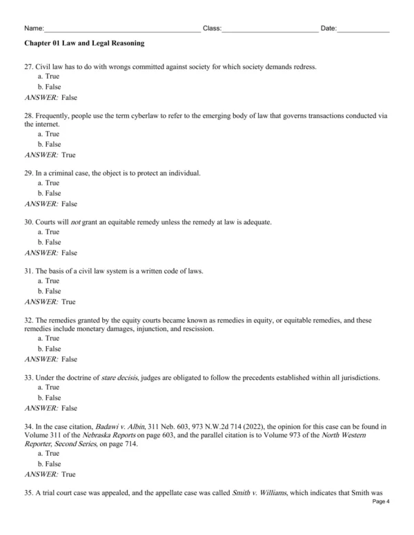 Business Law Text and Cases Test Bank