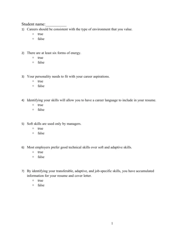 Career Achievement 4th Edition Test Bank