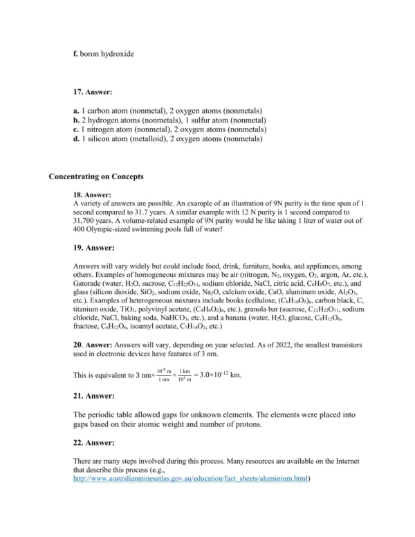 Chemistry the science in Context SOLUTIONS MANUAL PDF