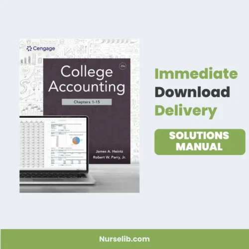 College Accounting SOLUTIONS MANUAL