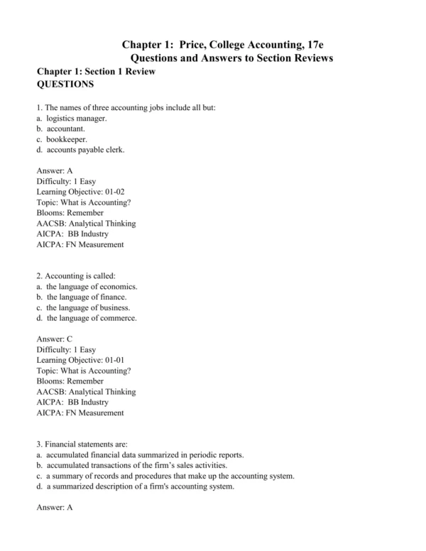 College Accounting SOLUTION MANUAL