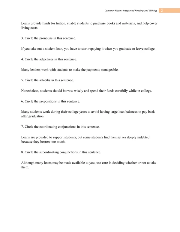 Common Places Integrated Reading and Writing