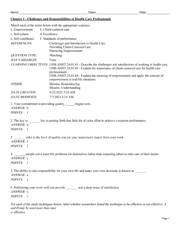 understanding human behavior 10th edition test bank