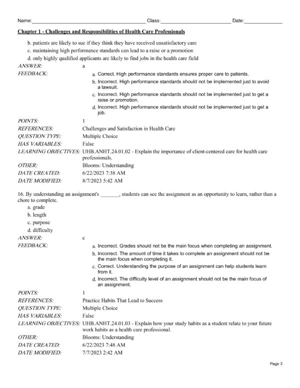 understanding human behavior 10th edition test bank