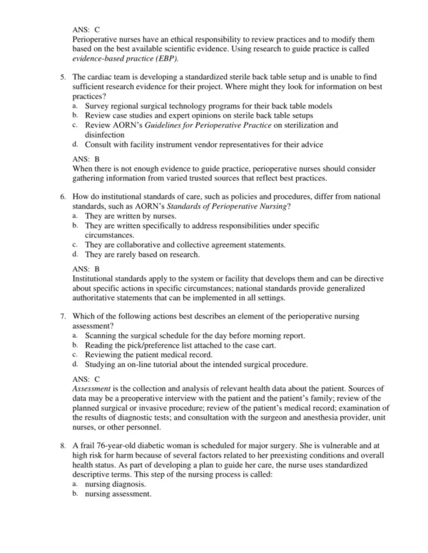 Alexander_s_Care_of_the_Patient_in_Surgery_16th_Edition_by_Jane_C_p002 Detailed surgical nursing answer rationales explaining correct responses and patient care principles