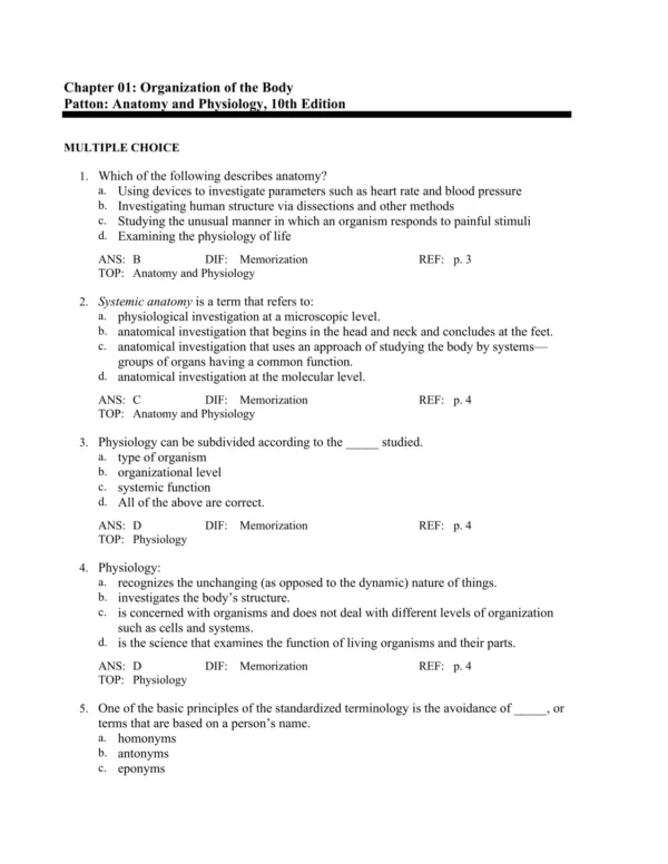 Anatomy & Physiology, 10th Edition by Kevin T. Patton Test Bank_Page1.webp-0001 Test Bank For Anatomy and Physiology 10th Edition Patton