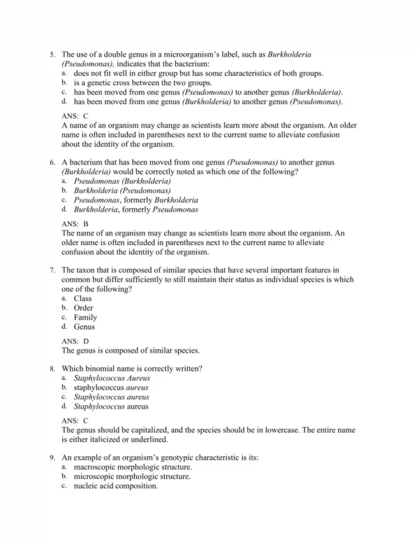 Bailey and Scott's Diagnostic Microbiology, 15th Editionby Patricia Tille Test Bank_Page2.webp-002 Detailed answer rationales explaining microbial identification and diagnostic reasoning for lab-based questions