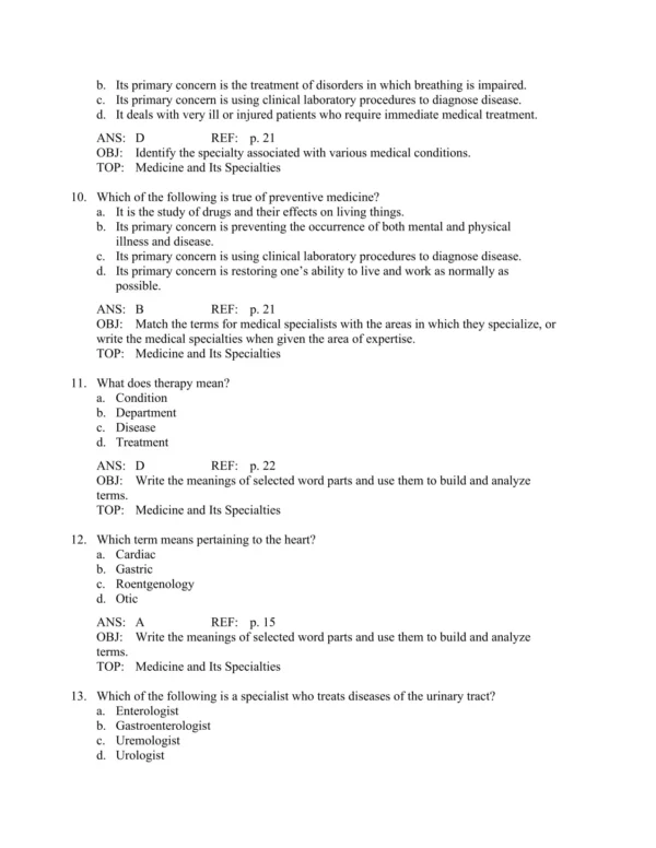 Building a Medical Vocabulary, 10th Edition by Peggy C. Leonard Test Bank_Page3.webp-003 Chapter-by-chapter medical terminology test questions organized by body systems and word origins