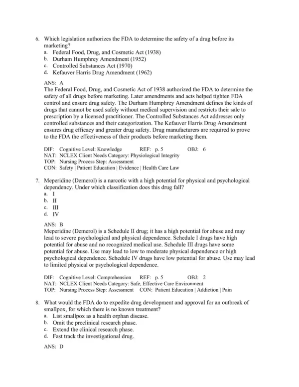 Clayton's Basic Pharmacology for Nurses, 18th Edition by Michelle Willihnganz Test Bank_Page3.webp-003 Comprehensive chapter coverage in pharmacology study guide with exam questions