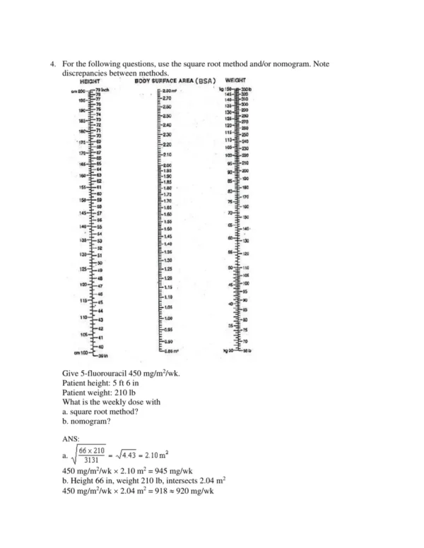 Chapter-by-chapter dosage calculation problems covering clinical math concepts and medication administration