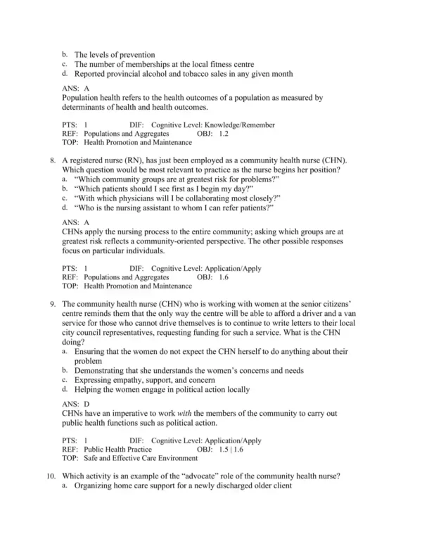 Community Health Nursing in Canada, 4th Edition by Sandra A. MacDonald Test Bank_Page3.webp-003 Chapter-based community health nursing exam questions organized for structured exam preparation