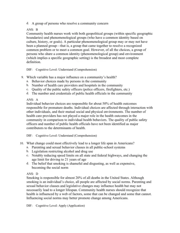 Community Public Health Nursing, 8th Edition by Mary A. Nies Test Bank_Page4.webp-004 Comprehensive nursing exam preparation materials featuring practice test questions and community health case studies