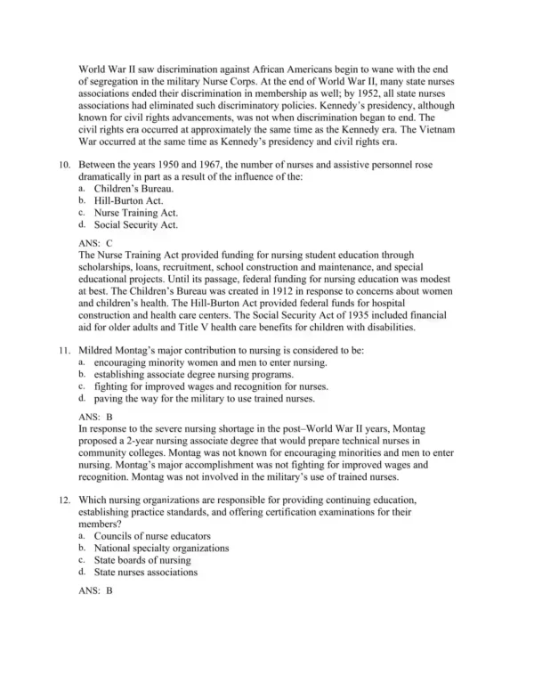 Conceptual Foundations, 7th Edition by Elizabeth E. Friberg Test Bank_Page4.webp-004 Nursing study materials featuring exam preparation questions on professional roles and theoretical frameworks