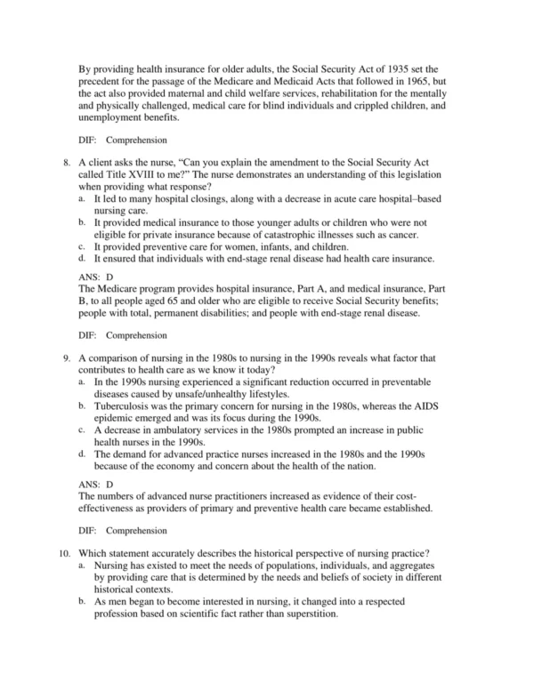 Chapter-by-chapter nursing test questions on management, ethics, and interprofessional collaboration