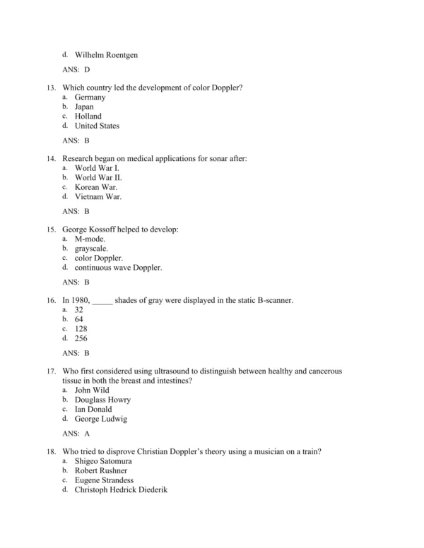 Craig's Essentials 3 Chapter-based ultrasound exam questions and patient care review materials for sonography students