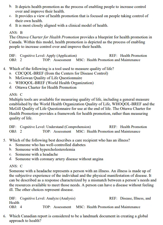 Edelman and Kudzma's 2 Detailed nursing answer rationales explaining health promotion and disease prevention concepts across the lifespan