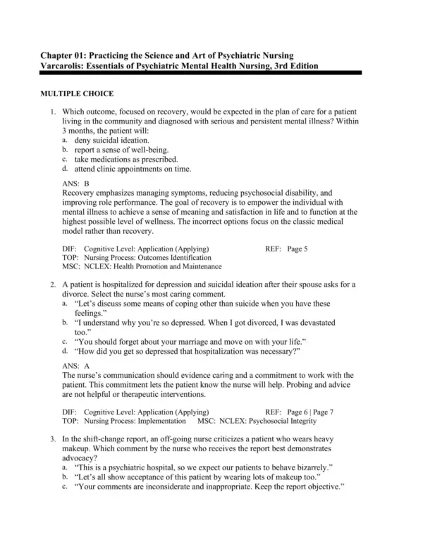 Essentials of Psychiatric Mental Health Nursing 3rd Edition Elizabeth Varcarolis Test Bank_Page1.webp-001 Multiple choice oral histology practice questions focusing on tissue development and tooth formation concepts