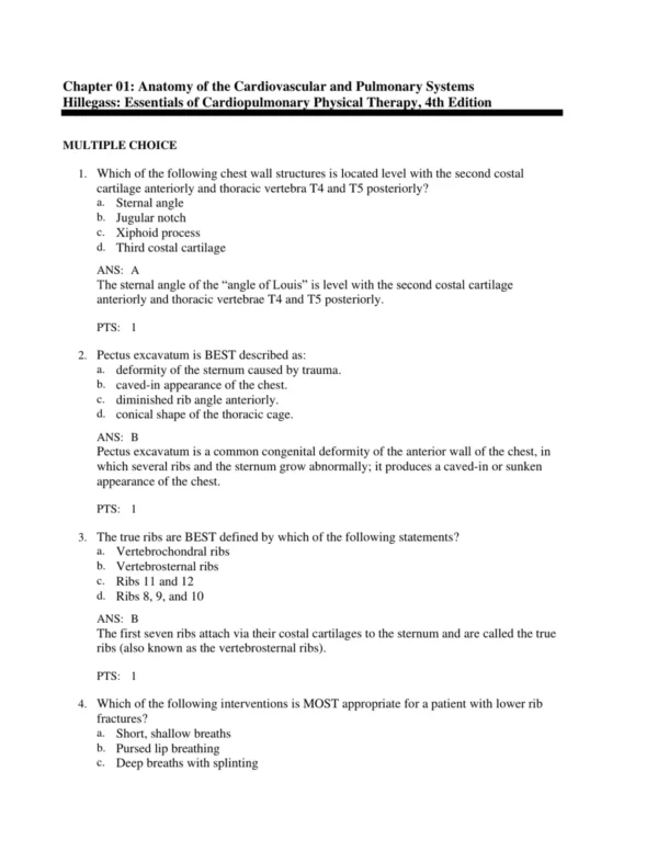 Essentials_of_Cardiopulmonary_Physical_Therapy_4th_Edition_Ellen_Hillegass_Test_Bank_p001 Multiple choice cardiopulmonary physical therapy exam questions on patient assessment and rehabilitation principles