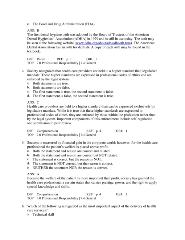 Detailed answer rationales explaining correct responses for cardiopulmonary physical therapy exam questions