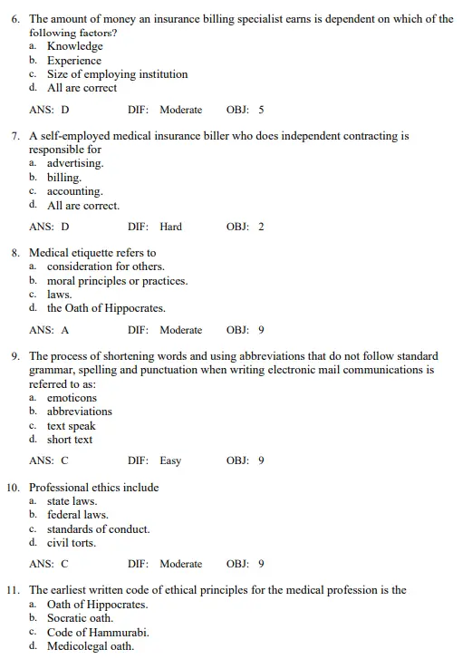 Fordney’s Medical Insurance and Billing 16th Edition by Linda Smith Test Bank 2 Detailed answer rationales explaining correct responses for medical billing and insurance concepts