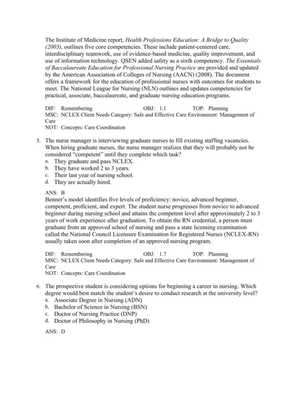 Chapter-based nursing exam questions organized for step-by-step concept mastery and review