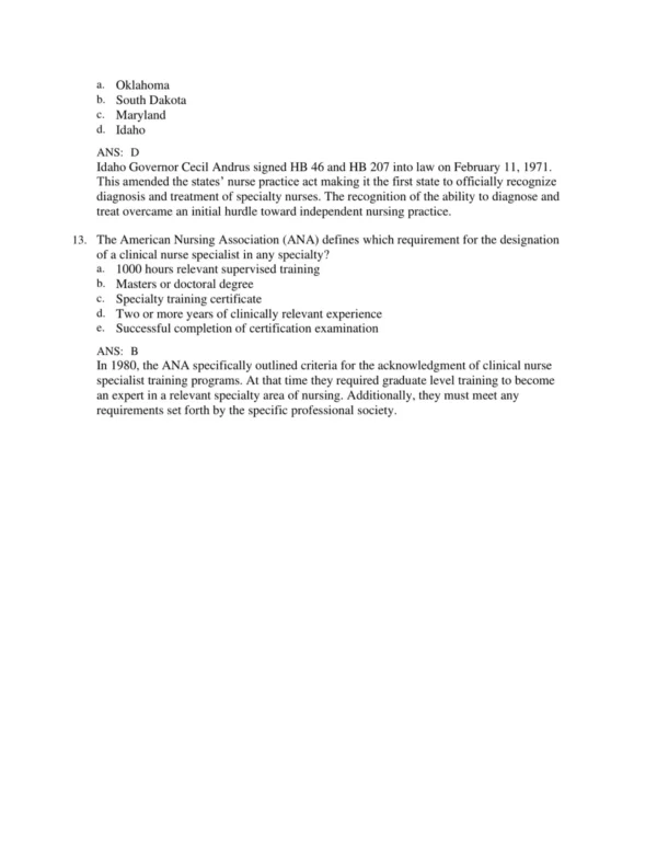 Advanced practice nursing study materials with exam preparation and clinical application questions