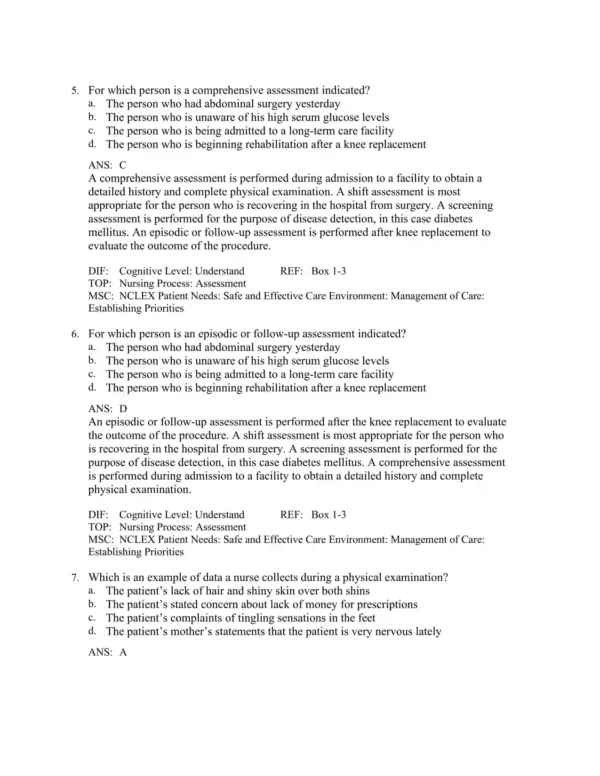 Health Assessment for Nursing Practice, 7th Edition by Susan Fickertt Wilson Test Bank_Page3.webp-003 Chapter-by-chapter nursing exam questions for systematic review of health assessment content and clinical skills