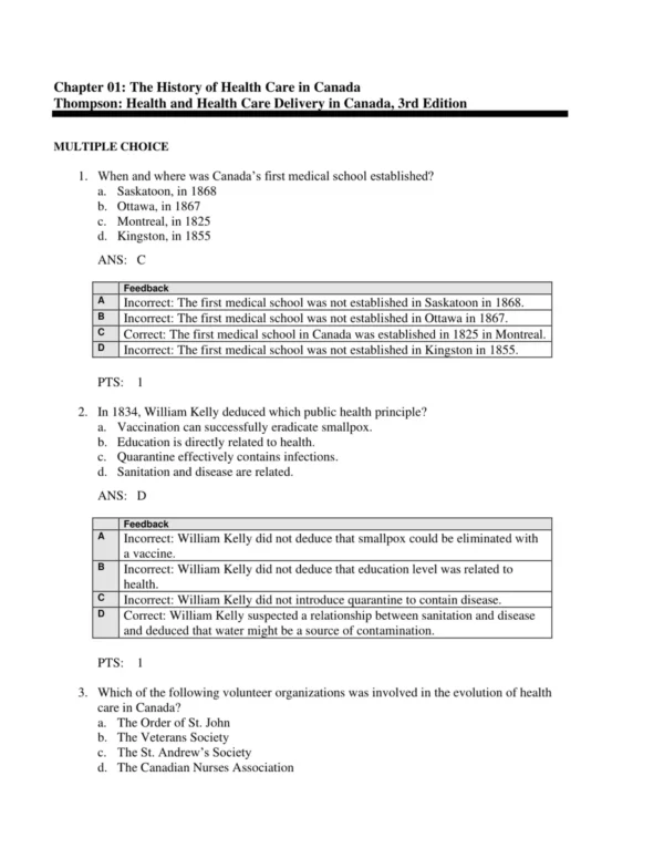 Health_and_Health_Care_Delivery_in_Canada_3rd_Edition_by_Valerie_D_p001 Multiple choice healthcare practice questions covering health policy, delivery systems, and nursing perspectives