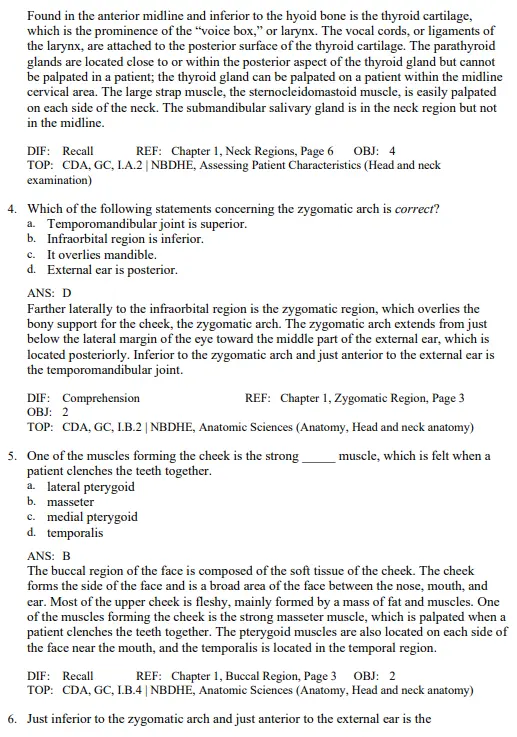 Illustrated Dental Embryology 2 Detailed dental answer rationales explaining correct responses and histological concepts for exam questions