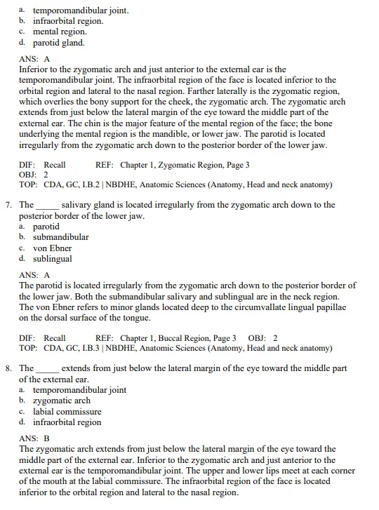 Illustrated Dental Embryology 3 Chapter-based dental histology and anatomy exam questions covering oral development and tissue organization