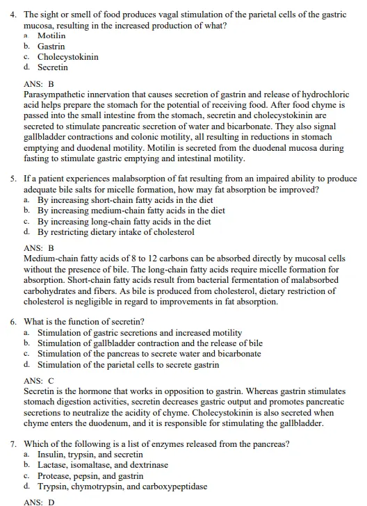 Krause and Mahan’s Food and the Nutrition Care Process 2 Detailed nutrition answer rationales explaining correct responses and key dietetic principles
