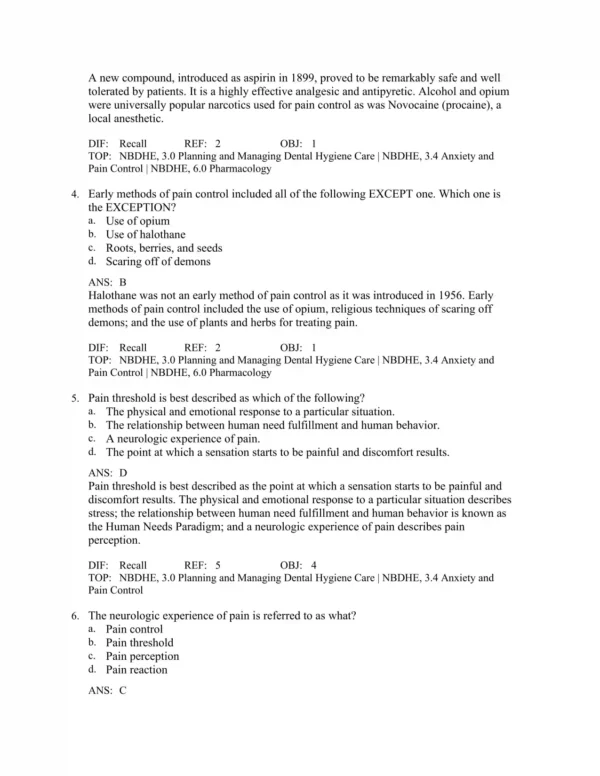 Local Anesthesia for the Dental Hygienist 3rd Edition Demetra Logothetis Test Bank_Page2.webp-002 Detailed answer rationales explaining correct anesthesia techniques and patient safety considerations