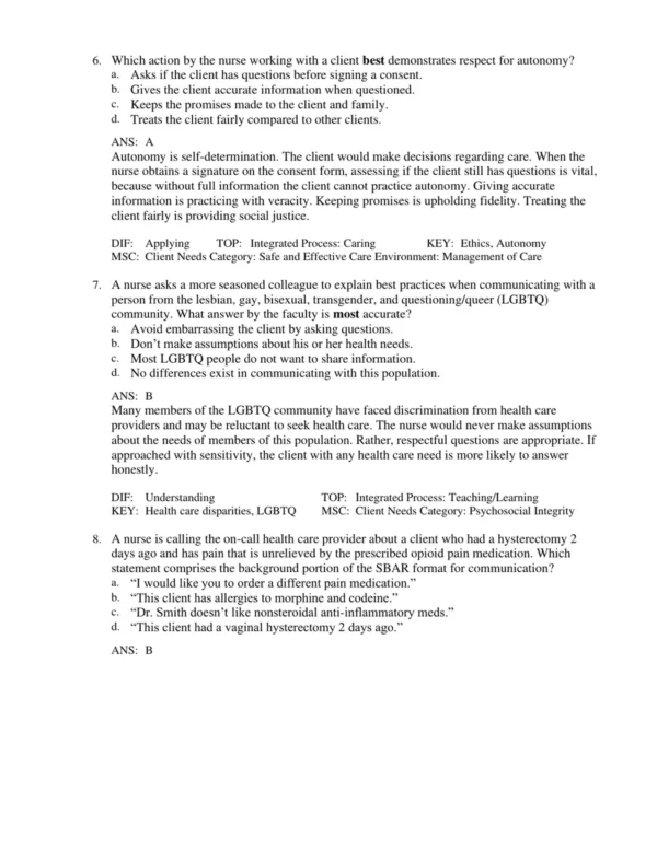 Chapter-based medical-surgical nursing exam questions covering major body systems and disease processes