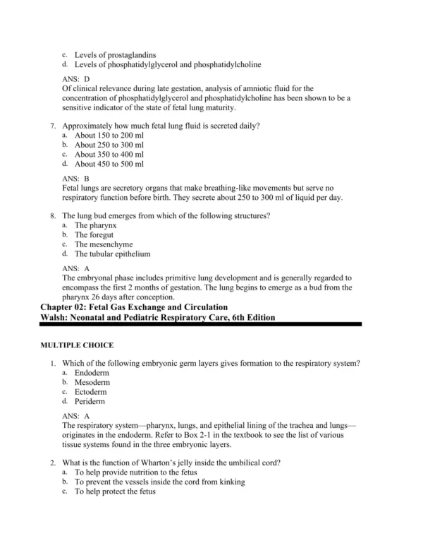 Neonatal and Pediatric Respiratory Care, 6th Edition by Brian K. Walsh Test Bank_Page3.webp-003 Chapter-based neonatal and pediatric respiratory care exam questions organized for structured study and review