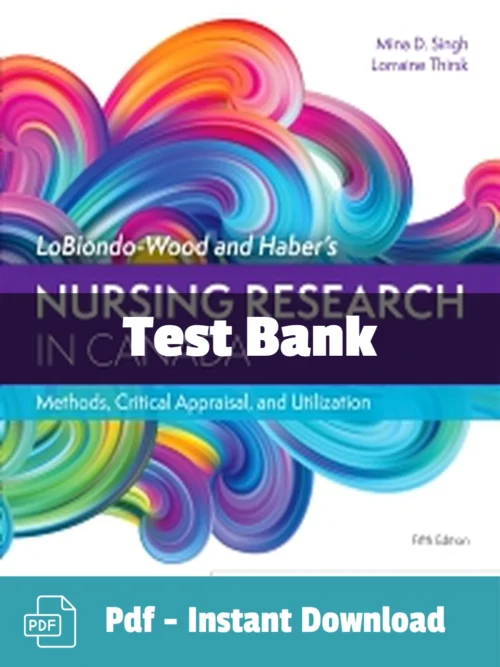 Nursing Research in Canada 5th Edition test bank by Mina Singh comprehensive study resource