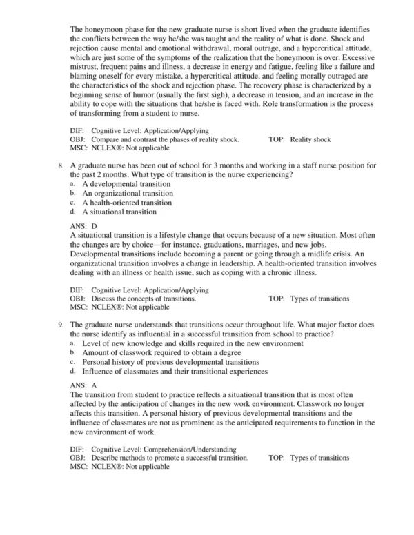 NCLEX-style multiple choice nursing practice questions focusing on leadership and healthcare management concepts