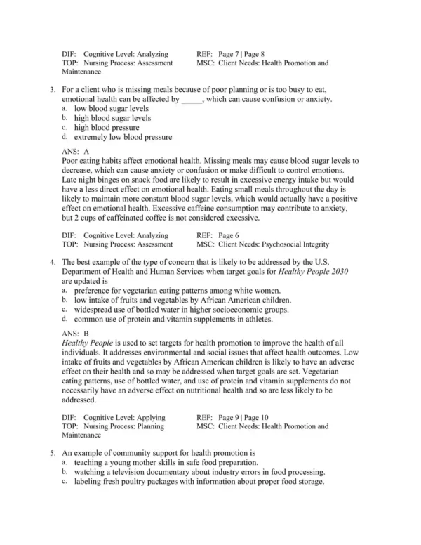 Nutritional Foundations & Clinical Application, 7th Edition by Michele Grodner Test Bank_Page2.webp-002 Detailed answer rationales explaining correct nutritional concepts and evidence-based nursing applications
