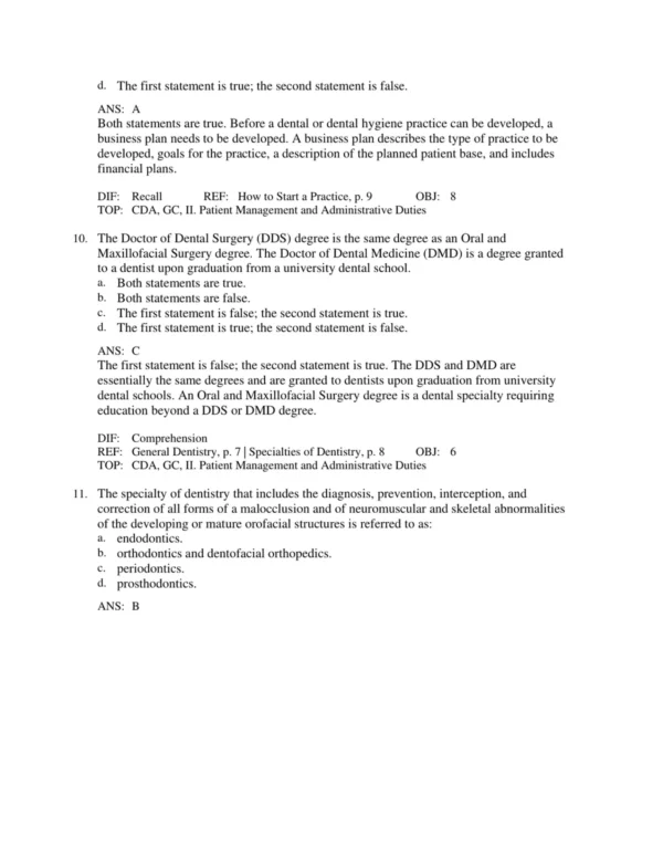 Dental team study materials with real-world office scenarios and exam preparation questions for review