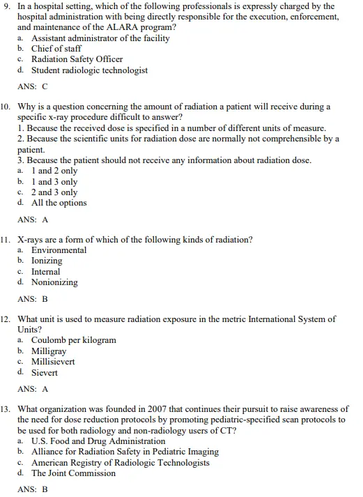 Radiation Protection in Medical 3 Test Bank For Radiation Protection in Medical Radiography 9th Edition Sherer