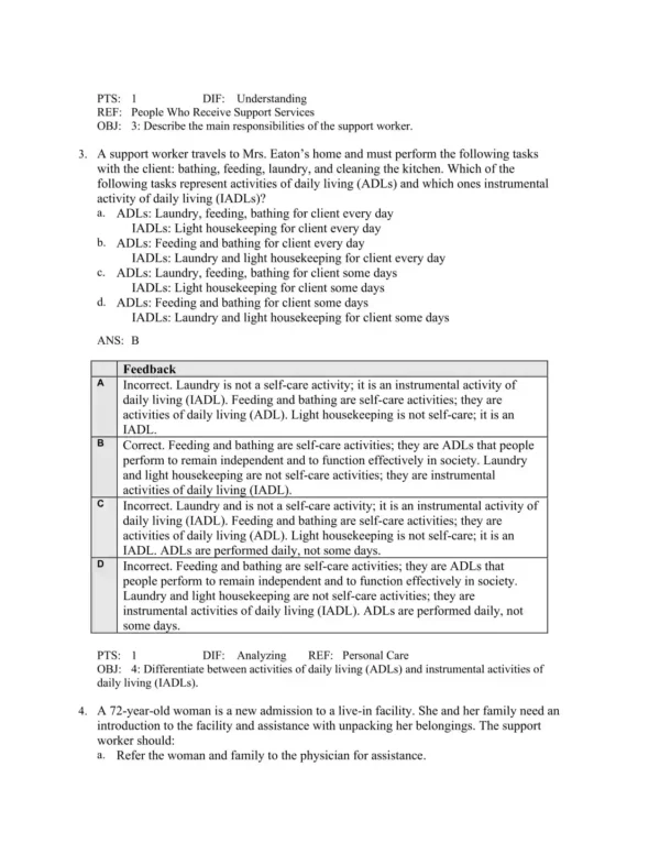 Sorrentino's Canadian Textbook 2 Detailed caregiving answer rationales explaining correct responses and essential healthcare concepts