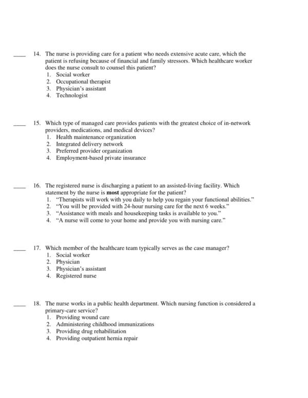 Test Bank For Basic Nursing Thinking 4 Nursing exam preparation materials with practice tests and study resources for Davis Advantage for Basic Nursing