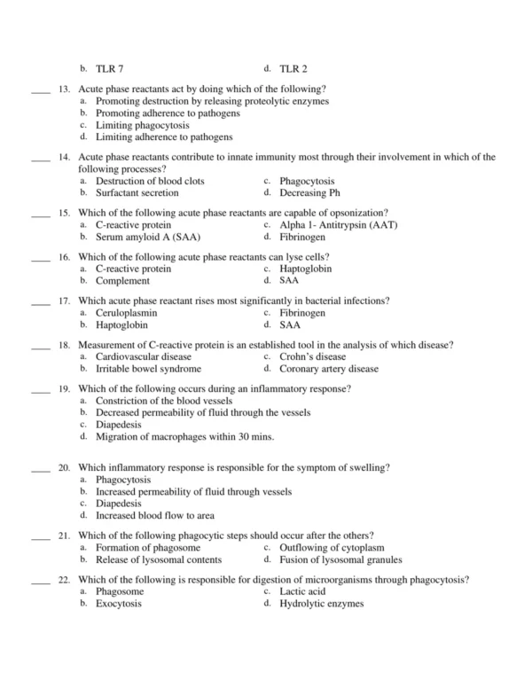 Test Bank For Clinical Immunology and Serology A Laboratory Perspective 5th Edition Miller