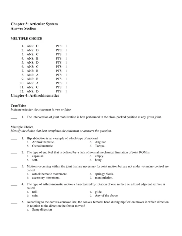 Test Bank For Clinical Kinesiology And Anatomy 6th Edition Lynn S. Lippert 7 Chapter outline and learning objectives for kinesiology and anatomy test preparation