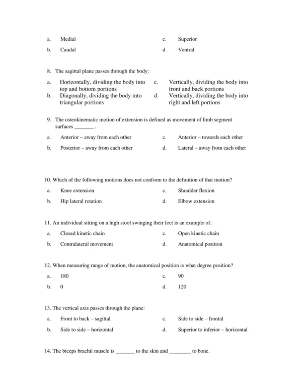 Test Bank For Clinical Kinesiology And Anatomy 7th Edition Lynn S. Lippert 2 Detailed answer explanations and rationales for anatomy and kinesiology exam questions