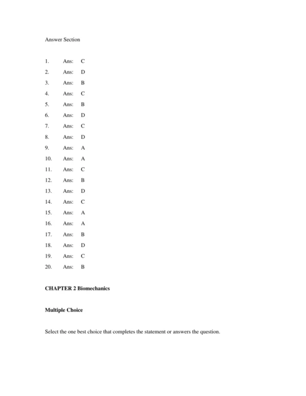 Test Bank For Clinical Kinesiology And Anatomy 7th Edition Lynn S. Lippert 4 Anatomy and kinesiology exam preparation materials with applied movement study questions and review content