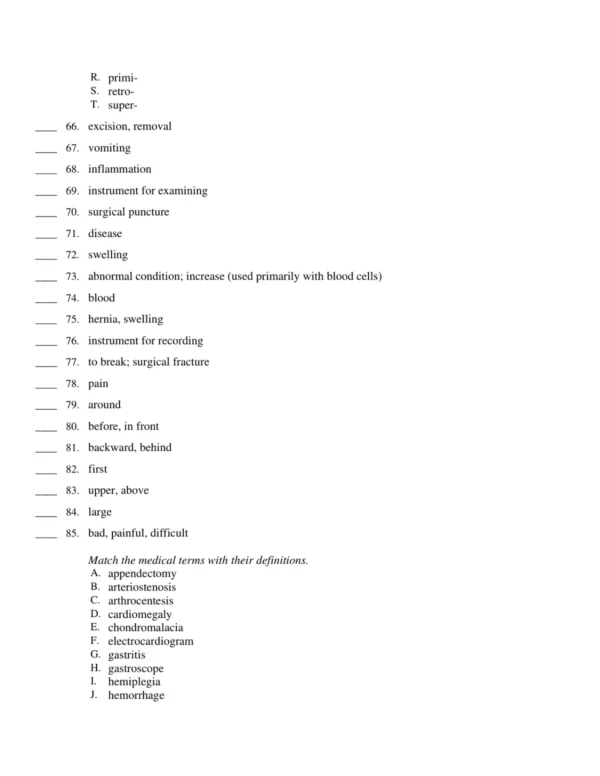 Interactive terminology review pages enhancing memory retention through repeated exposure and applied practice