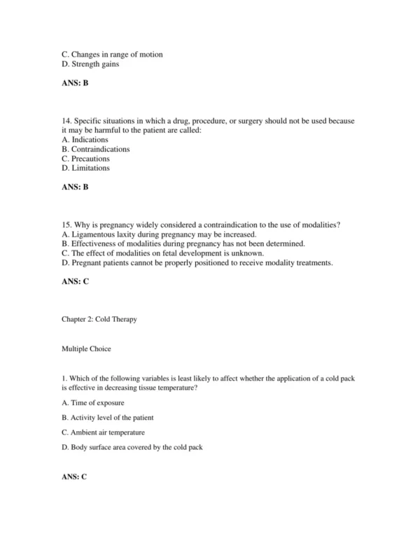 Test Bank For Michlovitz's Modalities 4 Therapeutic modalities exam practice materials including case-based scenarios and treatment planning exercises